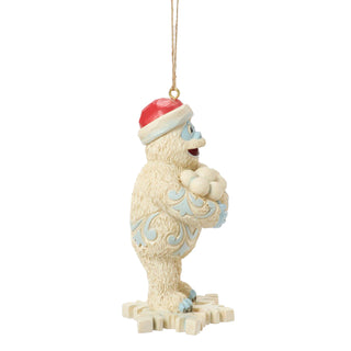 Jim Shore Rudolph Traditions: Bumble on Snowflake Hanging Ornament sparkle-castle