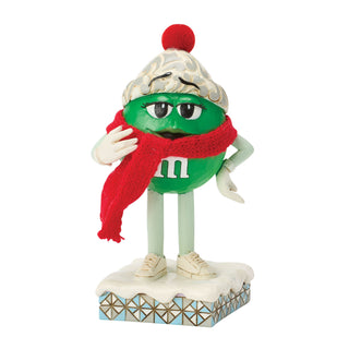 Jim Shore M&M'S: Green M&M With Scarf Figurine sparkle-castle