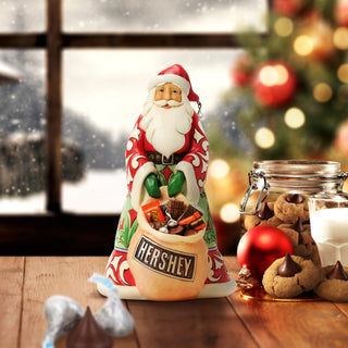 Jim Shore Hershey: Santa with Bag of Candy Figurine sparkle-castle