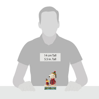 Jim Shore Peanuts: Snoopy & Woodstock In Puffer Jackets Figurine sparkle-castle