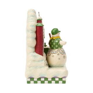 Jim Shore John Deere: Snowman Layered Scene Figurine sparkle-castle