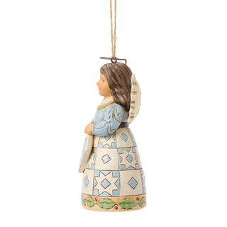 Jim Shore Heartwood Creek: Quilt Angel Hanging Ornament sparkle-castle
