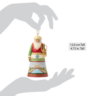 Jim Shore Heartwood Creek: India Santa Hanging Ornament sparkle-castle
