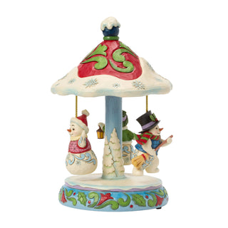 Jim Shore Heartwood Creek: Rotating Snowman Carousel Figurine sparkle-castle