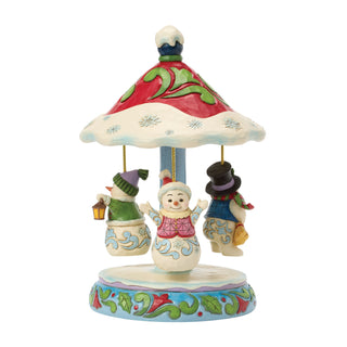 Jim Shore Heartwood Creek: Rotating Snowman Carousel Figurine sparkle-castle