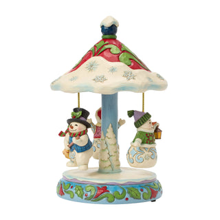 Jim Shore Heartwood Creek: Rotating Snowman Carousel Figurine sparkle-castle