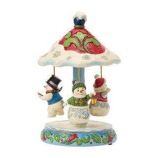 Jim Shore Heartwood Creek: Rotating Snowman Carousel Figurine sparkle-castle