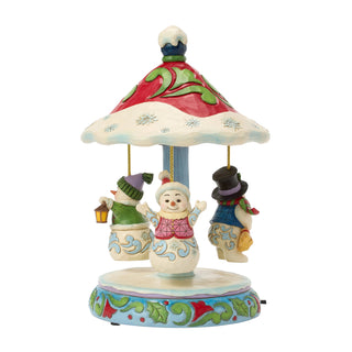Jim Shore Heartwood Creek: Rotating Snowman Carousel Figurine sparkle-castle