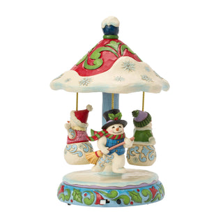 Jim Shore Heartwood Creek: Rotating Snowman Carousel Figurine sparkle-castle