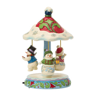 Jim Shore Heartwood Creek: Rotating Snowman Carousel Figurine sparkle-castle