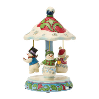 Jim Shore Heartwood Creek: Rotating Snowman Carousel Figurine sparkle-castle