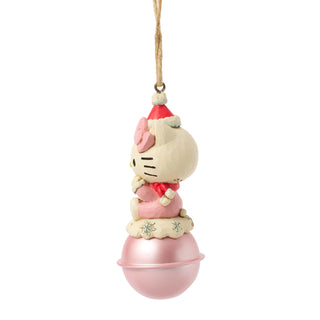 Jim Shore Sanrio: Hello Kitty On Jingle Bell Hanging Ornament sparkle-castle