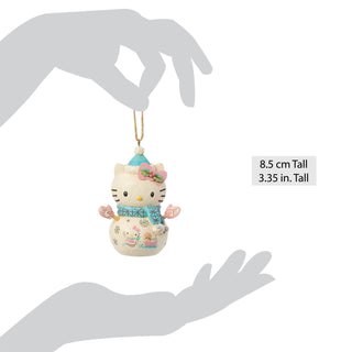 Jim Shore Sanrio: Hello Kitty Snowman Hanging Ornament sparkle-castle