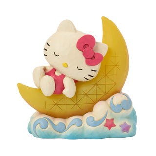 Jim Shore Sanrio: Hello Kitty on LED Moon Figurine sparkle-castle