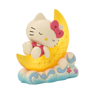 Jim Shore Sanrio: Hello Kitty on LED Moon Figurine sparkle-castle