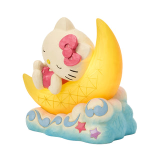 Jim Shore Sanrio: Hello Kitty on LED Moon Figurine sparkle-castle