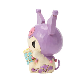 Jim Shore Sanrio: Kuromi With Popcorn Bucket Miniature Figurine sparkle-castle