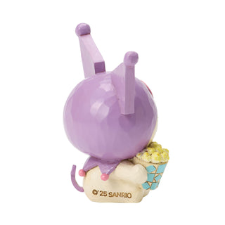 Jim Shore Sanrio: Kuromi With Popcorn Bucket Miniature Figurine sparkle-castle