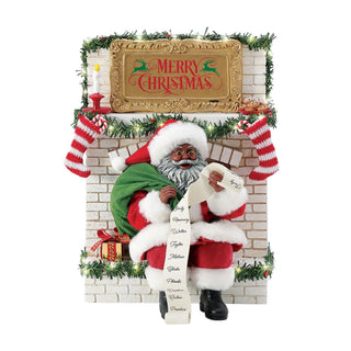 Department 56 Possible Dreams: Down the Chimney African American Figurine sparkle-castle