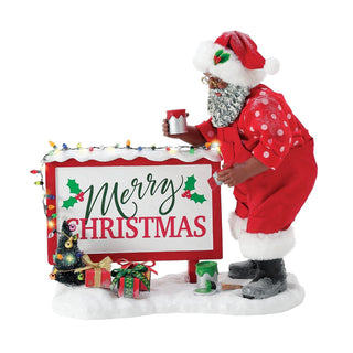 Department 56 Possible Dreams: North Pole Greeting African American Figurine sparkle-castle