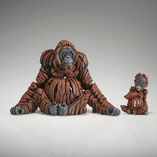 Edge Sculpture: Miniature Orangutan Figurines, Set of 2 sparkle-castle