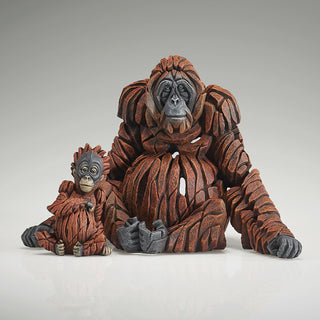 Edge Sculpture: Miniature Orangutan Figurines, Set of 2 sparkle-castle