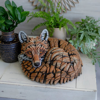 Edge Sculpture: Curled Up Fox sparkle-castle