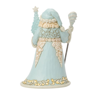 Jim Shore Heartwood Creek: Coastal Santa With Sea Glass Tree Figurine sparkle-castle