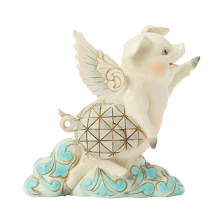 Jim Shore Heartwood Creek: Flying Pig Miniature Figurine sparkle-castle