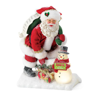 Department 56 Possible Dreams: Santa Stops Here Figurine sparkle-castle