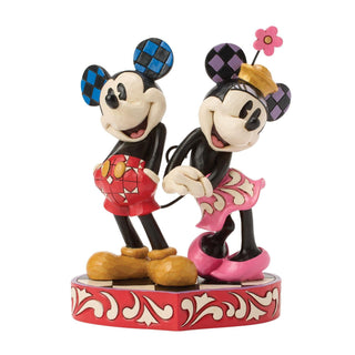 Jim Shore Disney Traditions: Mickey Minnie Heart Tails Figurine