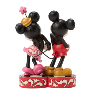 Jim Shore Disney Traditions: Mickey Minnie Heart Tails Figurine