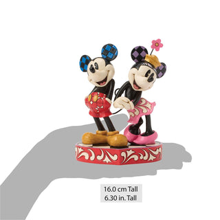 Jim Shore Disney Traditions: Mickey Minnie Heart Tails Figurine
