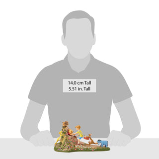 Jim Shore Disney Traditions: Pulling Pooh Out Of Rabbit's House Figurine sparkle-castle