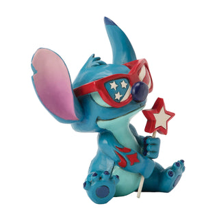 Jim Shore Disney Traditions: Patriotic Stitch Miniature Figurine sparkle-castle