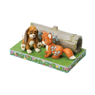 Jim Shore Disney Traditions: Tod and Copper Playing Figurine sparkle-castle