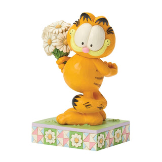 Jim Shore Garfield: Garfield Holding Daisies Figurine