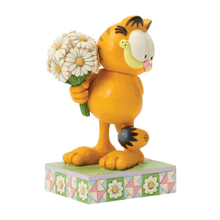 Jim Shore Garfield: Garfield Holding Daisies Figurine