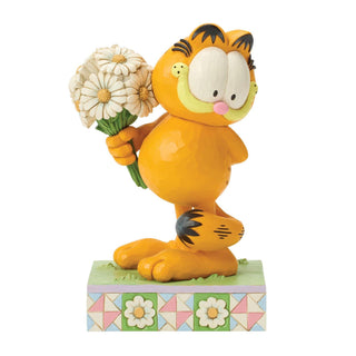 Jim Shore Garfield: Garfield Holding Daisies Figurine