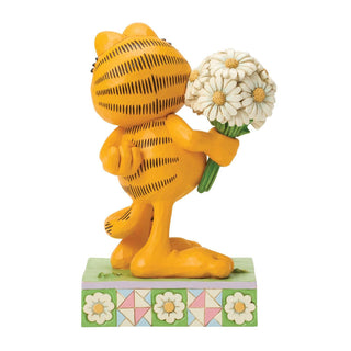 Jim Shore Garfield: Garfield Holding Daisies Figurine