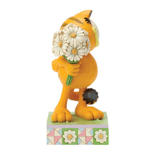 Jim Shore Garfield: Garfield Holding Daisies Figurine