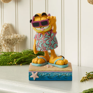 Jim Shore Garfield: Garfield Hawaiian Shirt Figurine sparkle-castle