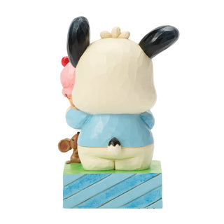Jim Shore Sanrio: Pochacco With Ice Cream Cone Figurine sparkle-castle