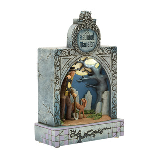 Jim Shore Disney Traditions: Haunted Mansion Gravestone With Caretaker Diorama Figurine sparkle-castle
