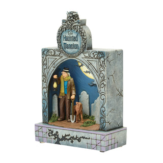 Jim Shore Disney Traditions: Haunted Mansion Gravestone With Caretaker Diorama Figurine sparkle-castle