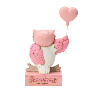 Jim Shore Sweethearts: Owl With Heart Balloon Figurine sparkle-castle