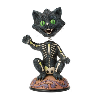 Jim Shore Heartwood Creek: Bobble Head Black Cat Figurine sparkle-castle