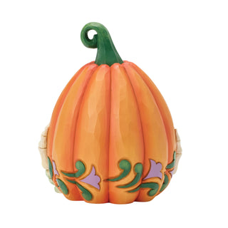 Jim Shore Heartwood Creek: Jack-O-Lantern With Skeleton Hands Lit Figurine sparkle-castle