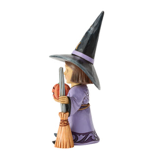 Jim Shore Heartwood Creek: Young Witch with Broom Figurine sparkle-castle