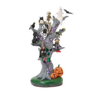Jim Shore Heartwood Creek: Scary LED Tree Figurine sparkle-castle